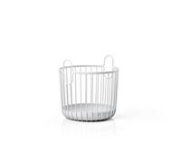 Panier en acier laqué gris clair