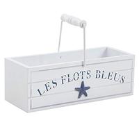 Panier En Bois Les Flots Bleus Blanc