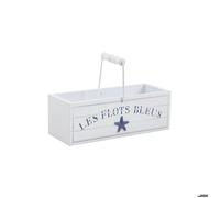 Panier En Bois Les Flots Bleus Blanc