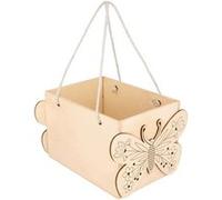 Panier en bois papillons
