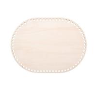 Panier en bois vierge pour crochet, base en bois, base de tricot, base de crochet, base de sac à main, pour bricolage, panier, fournitures de tissage, artisanat, ovale - 30 cm