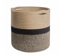 Panier en corde - Boîte de rangement pour panier, panier décoratif bohème | Panier de rangement tissé en corde de coton, panier rond pour vêtements sales, organisateur tissé Boho pour couvertures, jou