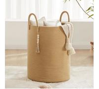 Panier en corde de coton, avec poignée, panier à linge, organisateur de rangement de jouets, pour la maison (B)