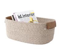 Panier En Corde De Coton - Panier Bébé | Hamрer Rectangulaire - Bac De Rangement À Poignée 580 G, Petit Organisateur De Bureau Décoratif Pouvant Contenir En Toute Sécurité Des Livres Et Des Magazines