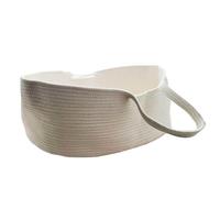 Panier en corde de coton - Panier en coton tressé résistant, organisateur de chambre facile à transporter, élégant accent décoratif pour la maison, récipient fait à la main conçu co