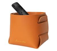 Panier en cuir,Boîte de rangement 'organisateur 'unité centrale | Boîte de rangement rectangulaire, panier Catchall pliable pour salle de bain et chambre de