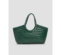Panier En Cuir Vert Dragon Diffusion Nantucket Basket Big 8822-for