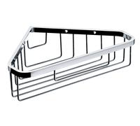 panier en éponge d'angle emco system2, fixation murale directe, chrome, 35450...
