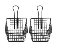 Panier en fer antirouille pour frites, collation avec poignée, convient pour les frites, les frites, les ailes, les restaurants et les bars familiaux