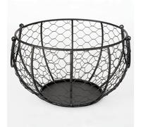 Panier en fer traité à la rouille pour le stockage des œufs, des collations et des fruits dans les environnements de cuisine