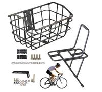 Panier en fil métallique pour vélo, support de rangement pour guidon | Panier de rangement pour guidon de vélo, solution de chargement fiable, parfait pour l'école ou le pique-nique