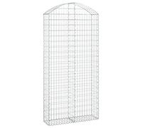 Panier en gabion en métal galvanisé pour pierres, cage en pierre décorative pour jardin, extérieur, gabion en fil métallique, 100 x 30 x 200/220 cm
