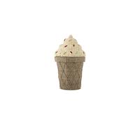 Panier en jacinthe d'eau beige, avec couvercle, cylindrique, léger 2 kg - Bloomingville, Cillie - 40x40x72 cm