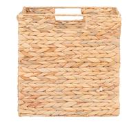 Panier en jacinthe d'eau, pliable House Nordic Passo Beige 30x30x30 cm