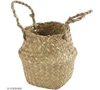 Panier en jonc de mer - Diamètre 16 cm - Hauteur 7 à 15 cm G