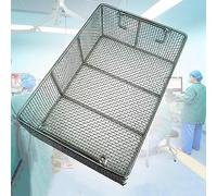 Panier en Maille d'acier Inoxydable 304 Panier de désinfection d'instrument Panier en Maille de stérilisation d'opération d'instrument, pour Instruments dentaires médicaux chirurgicaux (Size : 25cm*1
