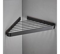 Panier en maille de cuivre - Étagère d'angle antique double couche avec crochet mural pour rangement de salle de bain - Design triangulaire élégant pour organiser les essentiels