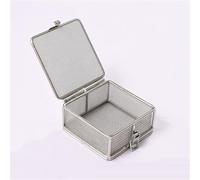 Panier en maille d'opération d'instrument médical en acier inoxydable 304 avec couvercle, boîte caisse plateaux de stérilisation plateau d'instruments, paniers désinfection perforés,30*30*10cm