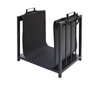 Panier en métal et bois de feu noir