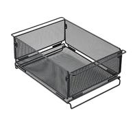 Panier en métallique - Bac de rangement pliable robuste, cadre en acier confortable, support d'équilibre pour organisateur de fil, style fonctionnel du conteneur, accessoires pour congélateur,