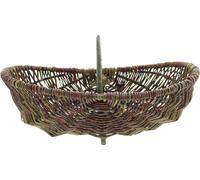 Panier en osier avec anse en bois moyenne - Corbeille à fruits