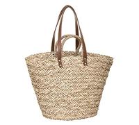 5 five simply smart 5five - Panier Osier Naturel avec Anses Double Format Portage Main ou Épaule Grande Capacité Idéal Shopping Marché Courses