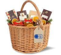 Panier en Osier avec Poignées - CREATIVE HOME - 35 x 35 x 36 cm - Marron - Artisanal - Adulte