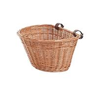 Panier en Osier de vélos à Bracelet en Cuir 35 cm, Panier Bicyclette en Osier