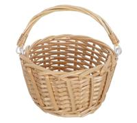 Panier en Osier pour Garçon et Filles, Poignée Pliable, Khaki | Léger et Peu Encombrant, Prise Confortable, Facile à Nettoyer, pour Petits Jouets et Œufs de Pâques
