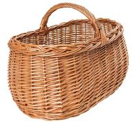 Creative Home Panier de Rangement Panier en Osier Pique-Nique avec Poignées | 45 x 32 x 34 cm (+/- 1 cm) | Brun Naturel | Tissé à la Main | Polyvalent et Durable