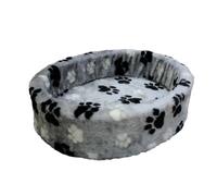 Panier en peluche pour chien Nobby Pet Patte Gris 60 cm