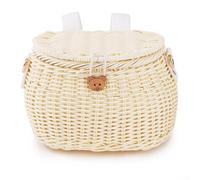 Panier en plastique tissé pour enfants pour vélos et scooters Idéal pour s'amuser en plein air et ranger les essentiels (jaune)