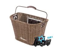 Panier en résine tressée pour vélos - BEEPER - Système de fixation sur le guidon