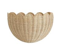 Panier en rotin - panier mural festonné | Organisateur de panier mural en osier en rotin | Panier de jardinière suspendu | Rangement de décoration de maison feston