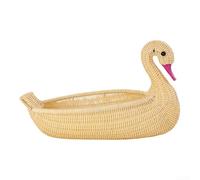 Panier en rotin tressé en plastique pour l'organisation de la maison, fruits, légumes, jouets, serviettes, linge et autres petits articles ménagers (grand canard)