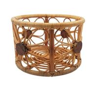 Panier en rotin vintage fait à la main pour photographie de bébé nouveau-né crée des scènes chaudes et confortables pour des photos mémorables