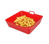 Panier en silicone Airfryer, inserts pour friteuse à frire - Inserts en silicone anti-adhésifs - Remplacement du papier parchemin - de cuisson pliable pour la cuisson à la maison et au camping