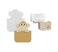 Panier en silicone en forme d'animal vide pour travaux manuels, fabrication de savon recyclable, outil de fabrication de bijoux de qualité supérieure, moulage non mortel pour l'artisanat