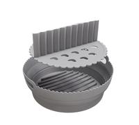 Panier en silicone for friteuse à air chaud, assiette, accessoires for poulet, rond, réutilisable, pliable, sans BPA, moules de cuisson for(Set Gary)