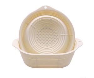Panier en silicone pour pâte à pain au levain - Fermentation stable pendant les cycles de levée - Passe au four jusqu'à 220 °C - Passe au réfrigérateur - Bleu ovale