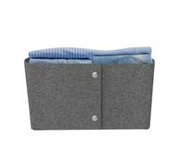 Panier en tissu feutre | Panier de rangement 13,78x9,84x7,87 pouces | Poubelle en tissu pliable avec poignées | Boîte de rangement avec boutons | Boîte en feutre pour étagères de salle de