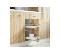 vidaXL 2x Panier en Treillis Métallique Argenté Cuisine Panier à Vaisselle 50478