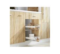 vidaXL Panier à vaisselle en treillis métallique 2 pcs 300 mm Argenté