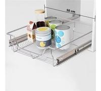 vidaXL Panier de rangement 50480 - Treillis métallique 500 mm argenté - Lot de 2