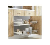 vidaXL Panier en treillis métallique 2 pcs 800 mm argenté
