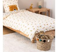 Panier De Rangement Avec Pompons Léopard Beige - Atmosphera For Kids