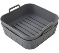 Panier ESSENTIELB Lot de 2 Carrés en Silicone Réutilisable - Moule Antiadhésif pour AirFryer & Four