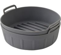 Panier ESSENTIELB Lot de 2 Ronds 20cm en Silicone Réutilisable - Moule Antiadhésif pour AirFryer & Four
