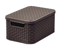 Panier et couvercle Curver Rattan Style M électroménager salle de bains chambre