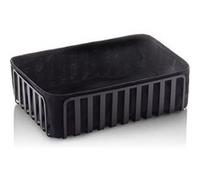 Panier fer/coton noir - 28.5 x 18.5 x 8 cm -